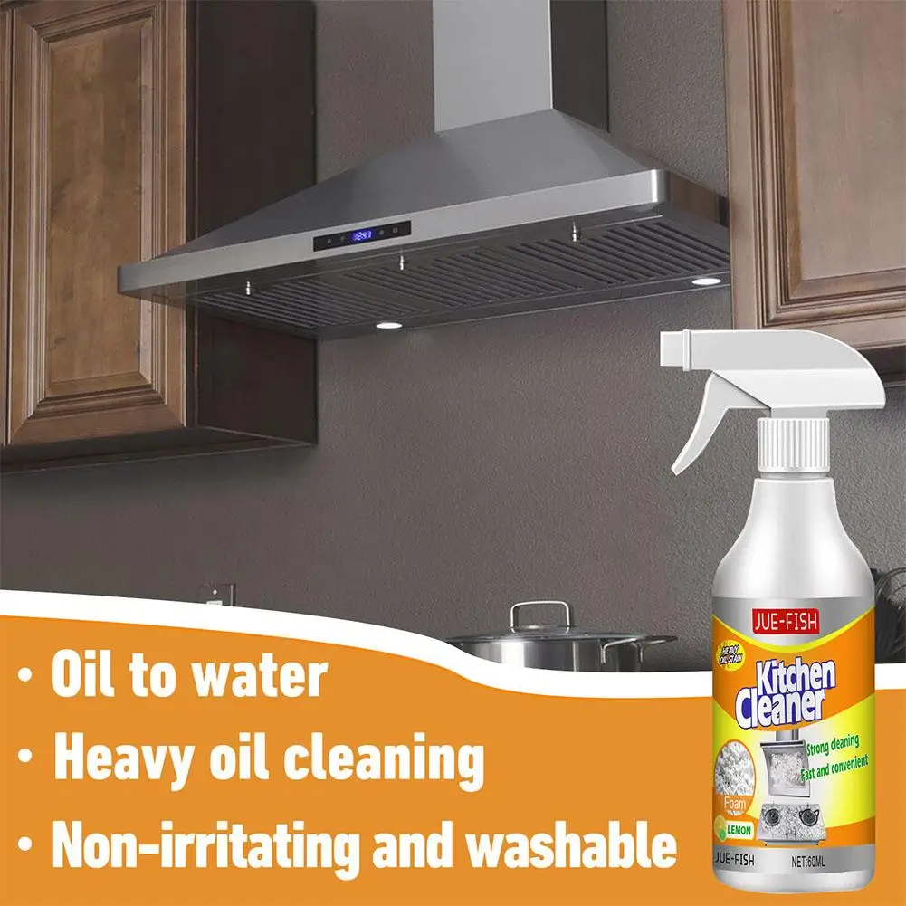 60ml Kitchen Foam Cleaner - Magic Spray Stain Remover Grease Cutter Degreaser for Kitchenware - Efficient Cleaning Product