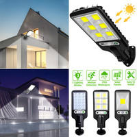 Outdoor 3 Modes LED Courtyard Wall Lamps Yard Decor Garden Terrace Garage Human Body Induction Door Solar Induction Street Light
