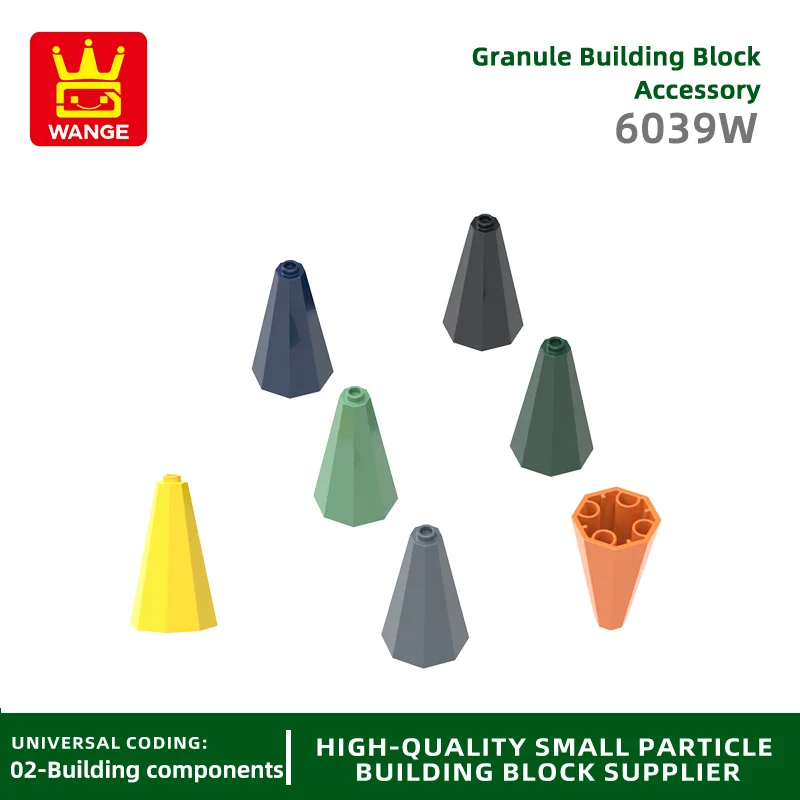 Wange 6039w 100g/31 peças o topo da torre octogonal blocos de construção compatíveis com tijolos moc cor acessórios parte brinquedos criança
