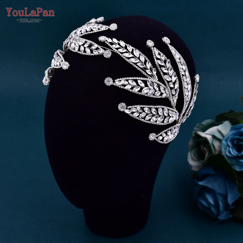 Youlapan hp501 moda strass bandana para a noiva mulher headwear jóias acessórios de cabelo casamento concurso nupcial headpiece