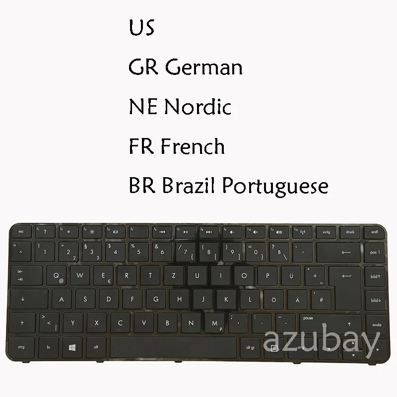 Laptop Keyboard For HP Pavilion 14-b060br 14-b065br 696276- 697904- 701391- 031 041 051 201 281 DB1 071 DH1 161  GR NE FR BR US