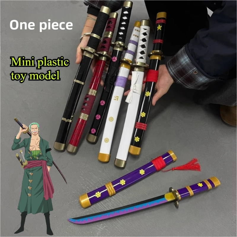 

One Piece Zoro Santo-ryu Cartoon Plastic Model Figure 2D Personality Student Toys Dress Up Props Animation Peripheral Wholesale
