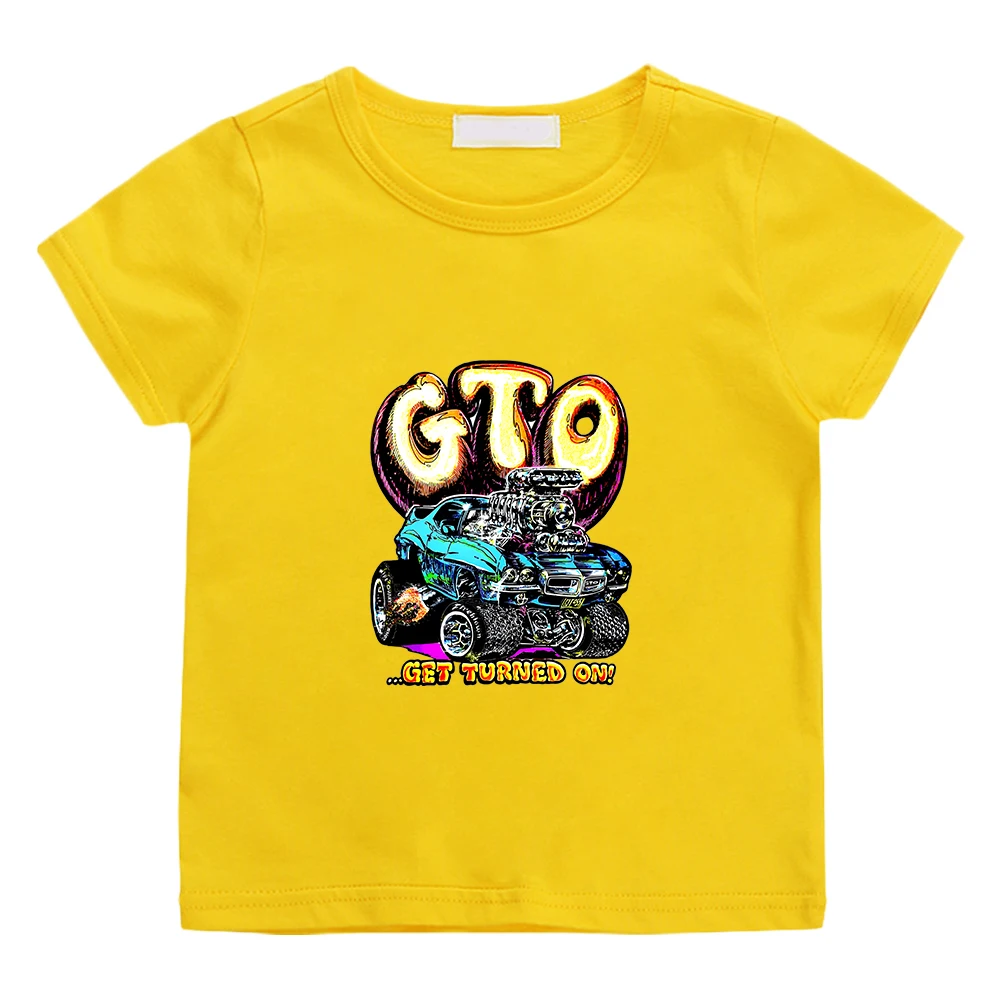 

Initial D GTO Car Tee-shirt 100% Cotton Short Sleeve Summer T-shirt Funny Cartoon Graphic Printing Tshirts Boys and Girls Child