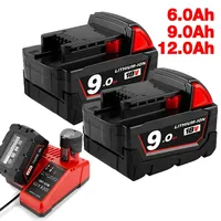 New For Milwaukee battery M18 M18B6 18V XC 5Ah 6Ah Li-ion Battery 48-11-1860 /Charger rechargeable battery