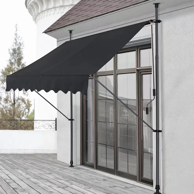 Customizable Manuel or Motorized Window Awning blinds sunshade rain Balcony Retractable Awning Outdoor