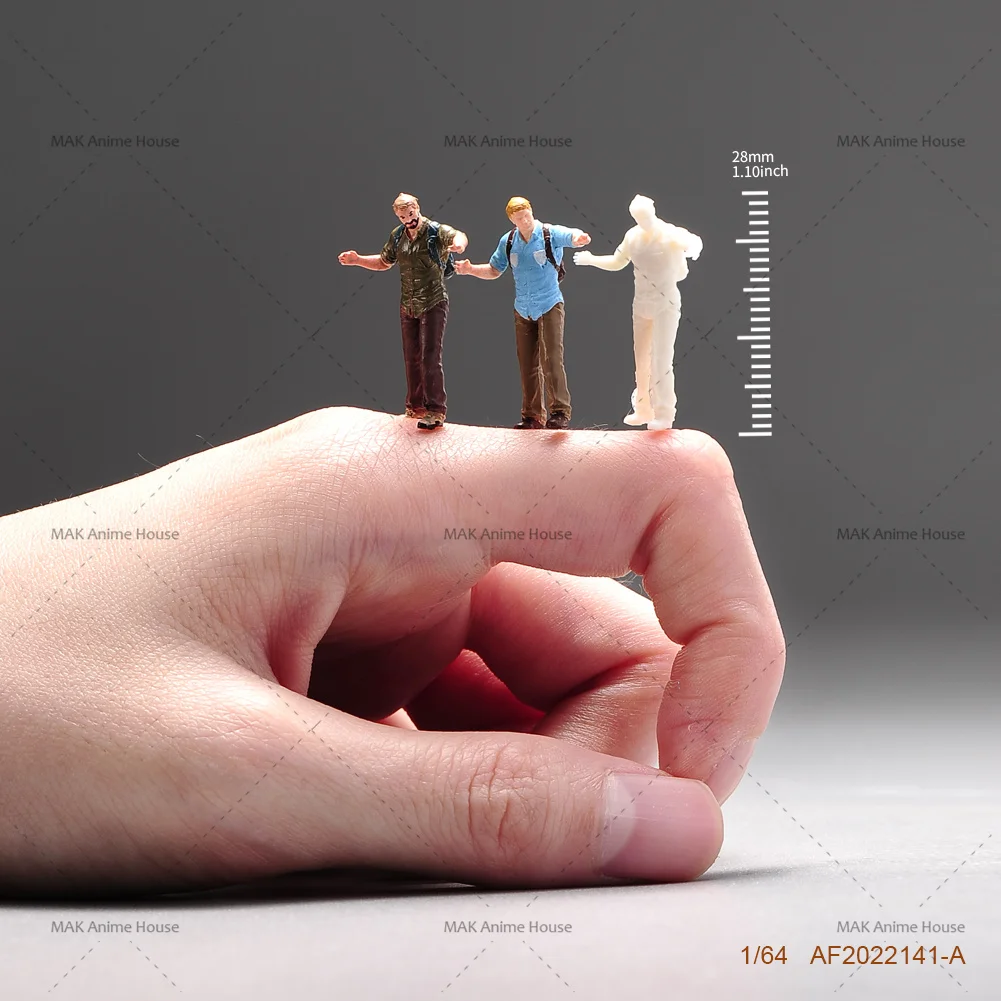 Handmade 1/64 Travel/Suit/Recliner Man Women Painted Diorama Figure Model Miniature Creative Photography Car Model Matching