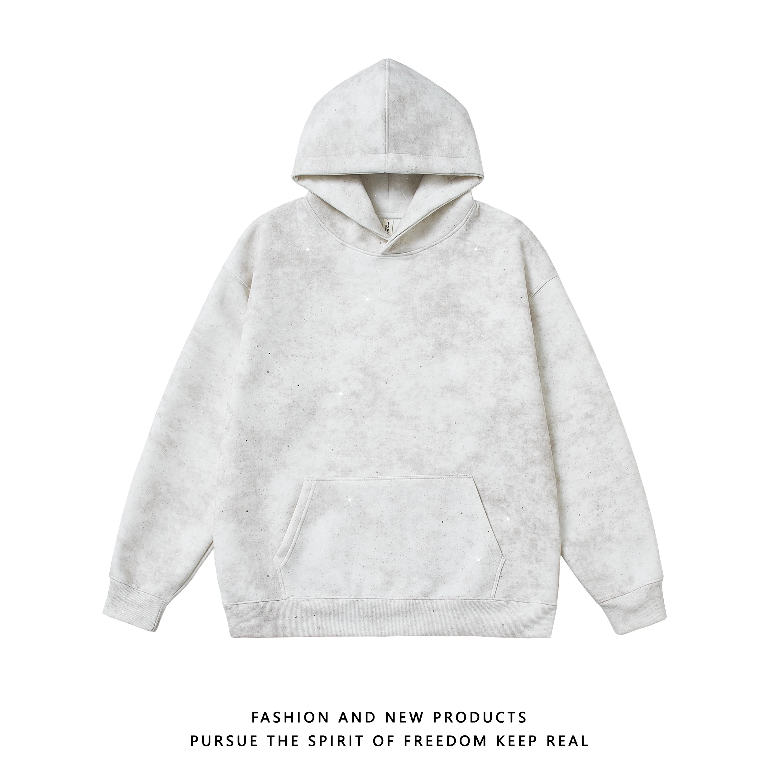 2025 New American Retro Hooded Sweatshirt Autumn Winter Starry Sky Loose Casual Couple Thickened Jacket for Men