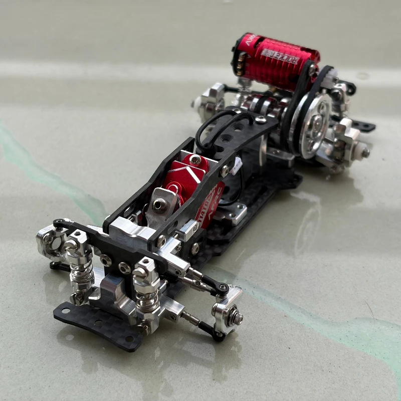 Compatible with 1/24 and 1/28 RC Drift Racing Car Frames Adjustable Wheelbase DIY Car Frame Kit Electric Adult Assembly Toy