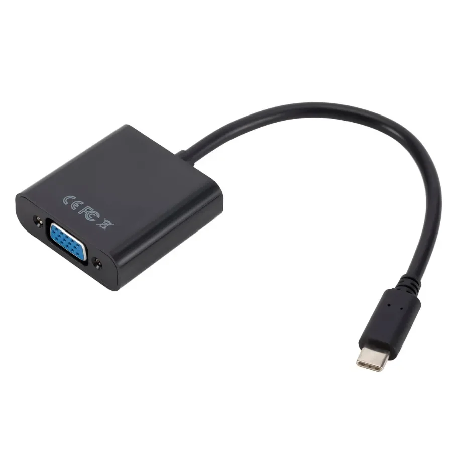 PzzPss typ C do żeńskiego adaptera VGA USB-C adaptera USB 3.1 do VGA dla Macbooka 12-calowego chromebooka Pixel Lumia 950XL Hot Sales