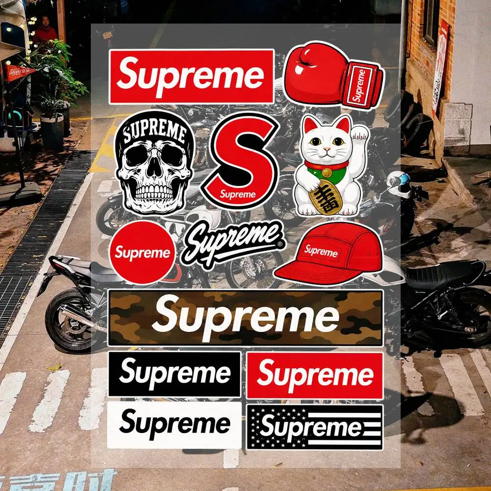 A-S-su-p-R-r-eme  Character Stickers Set Waterproof Vinyl Decals For Laptop Phone Case Water Bottle Helmet Skateboard Notebook image 6