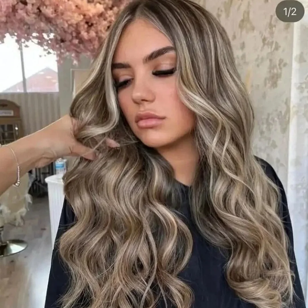 26-highlight-caramel-brown-synthetic-lace-frontal-wigs-with-dark-roots-long-length-body-wave-elastic-full-wigs-easy-maintenance