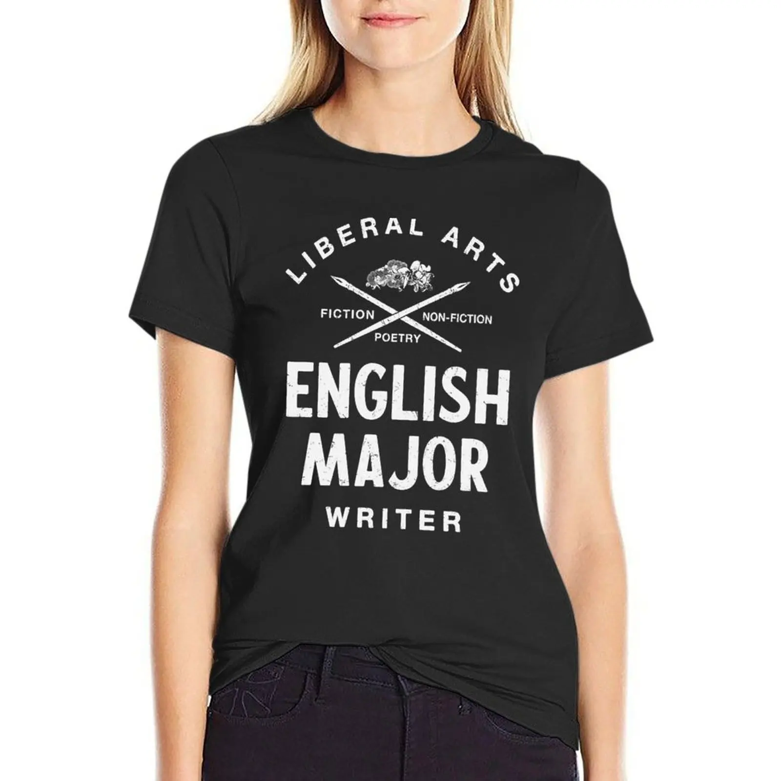 English Major Comedy Writer Funny T-Shirt animal prinfor shirts graphic tees cropped t shirts for Women