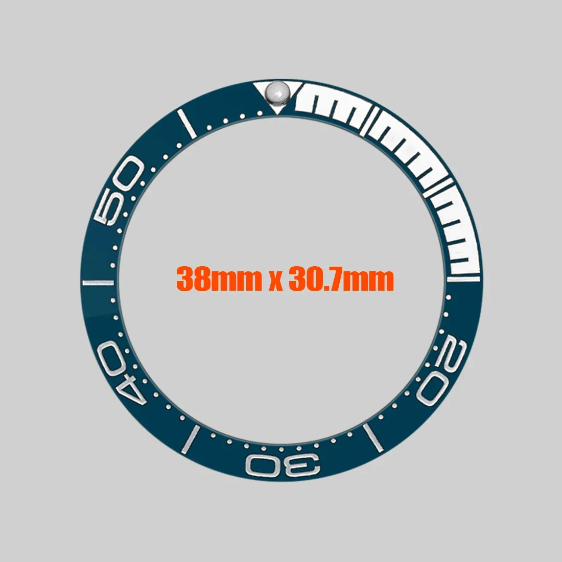 Inserto de bisel de cerámica curvado SKX de 38mm apto para Sub SKX007 SRPD Seamaster 300 caja de reloj anillo de bisel curvo piezas de repuesto para relojes