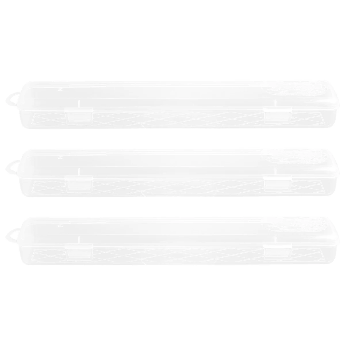 

3Pcs Paintbrush Storage Box Durable Plastic Organizer Portable Holder for Pens Brushes Accessories Sundries Desktop Case