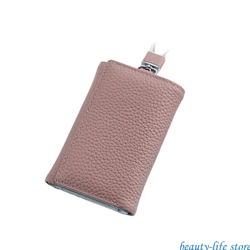 

Compact Key Pouches Wallet With Key Hook PU Coin Purse For Convenient Carrying 517D