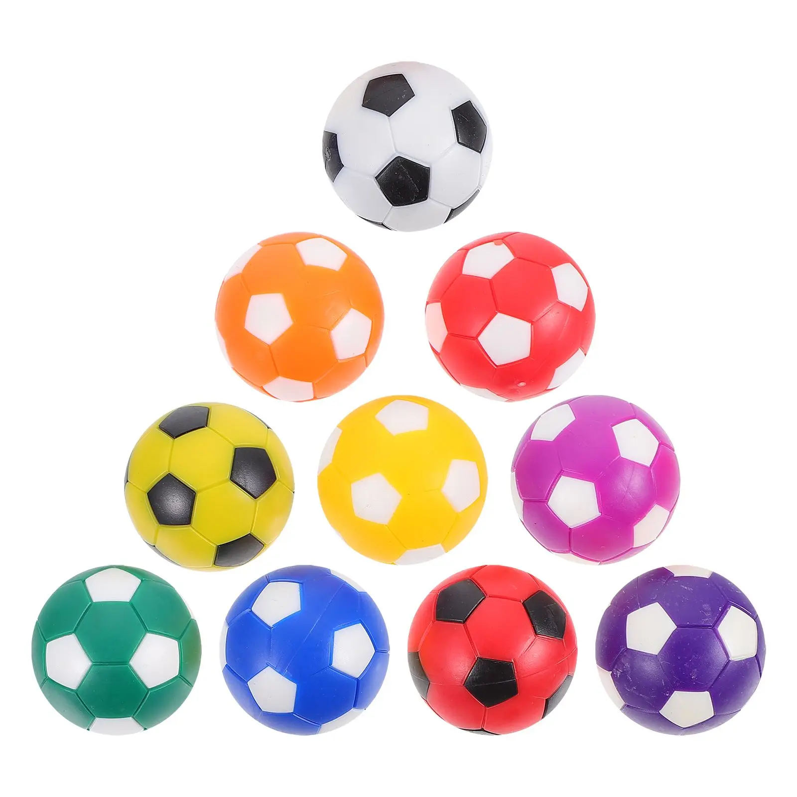

10 Pcs Mini Football Plastic Replacement Balls for Table Soccer Accessories Travel Foosball Durable Lightweight Gaming