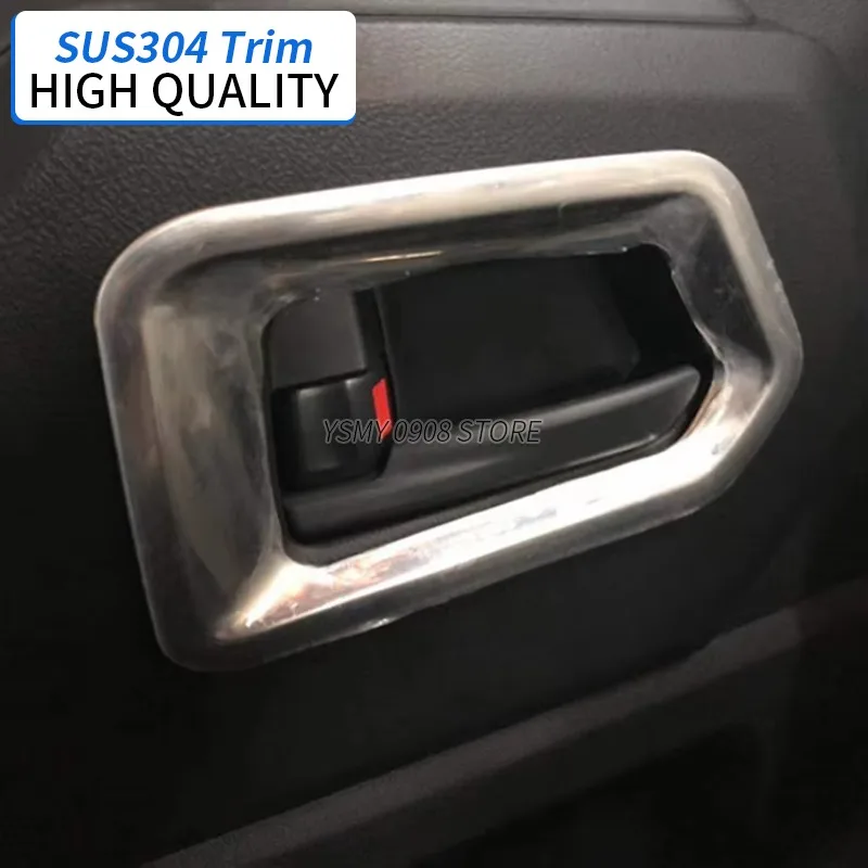 2 Pieces Car Styling Interior Chrome Door Bezel for Toyota Hiace 300 2019 High Quality Stainless Steel Accessories