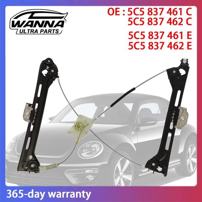 

OE Quality 5C5837461C 5C5837462C 5C5837461E 5C5837462E Front Left Right Window Regulator for VW beetle 2012 2013 2014 2015 2016