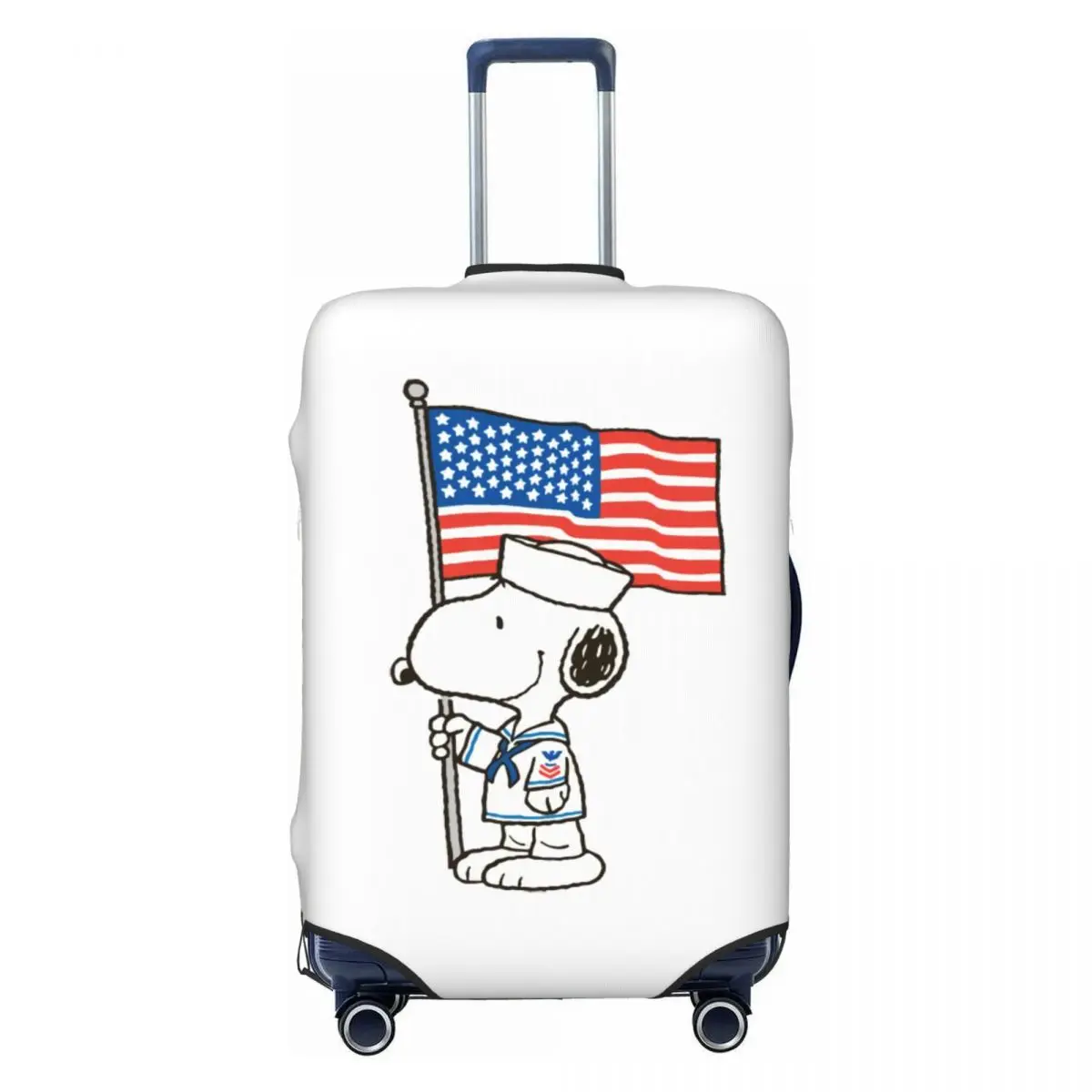 

Custom S-snoopys The Flag Of The United States Luggage Cover Elastic Travel Suitcase Protective Covers Fits 18-32 Inch