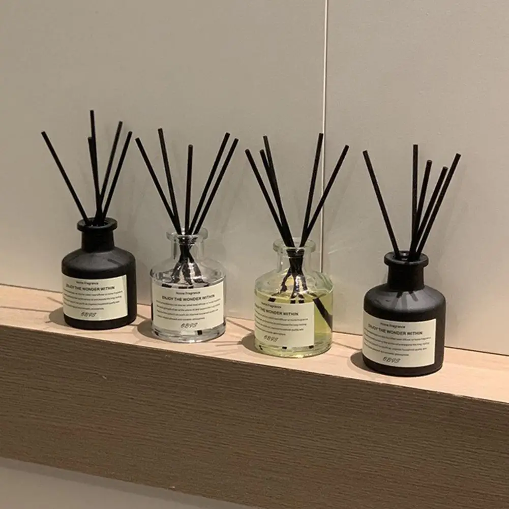 50 مللي غرفة عطر منزلية عديمة اللهب فريزيا الياسمين الناشر غرفة الهواء ريد النفط العطر المنزل المعطر عصا مع D7L6 #3