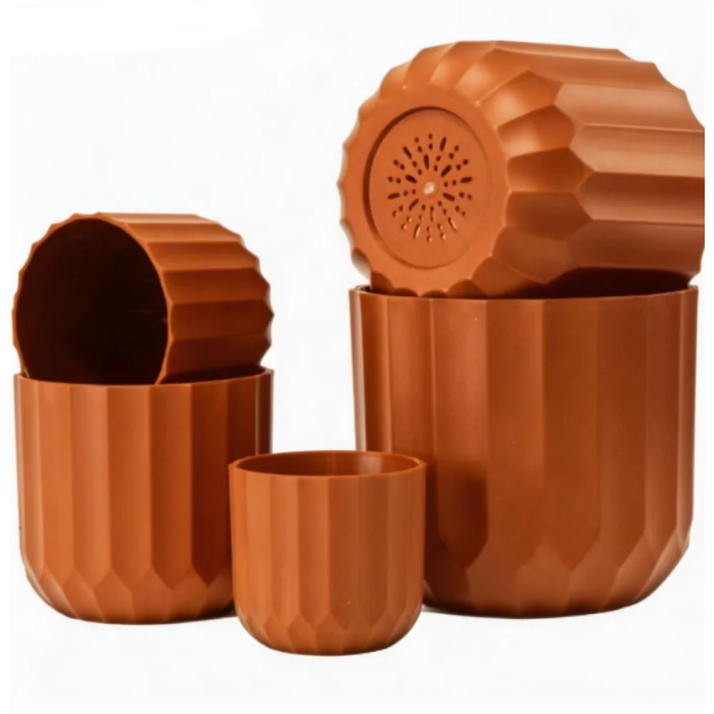 PP Resin Flower Pot for Succulents Roses and Small Plants Scandinavian Style Indoor Outdoor 10.5x9.5cm to 20x18cm