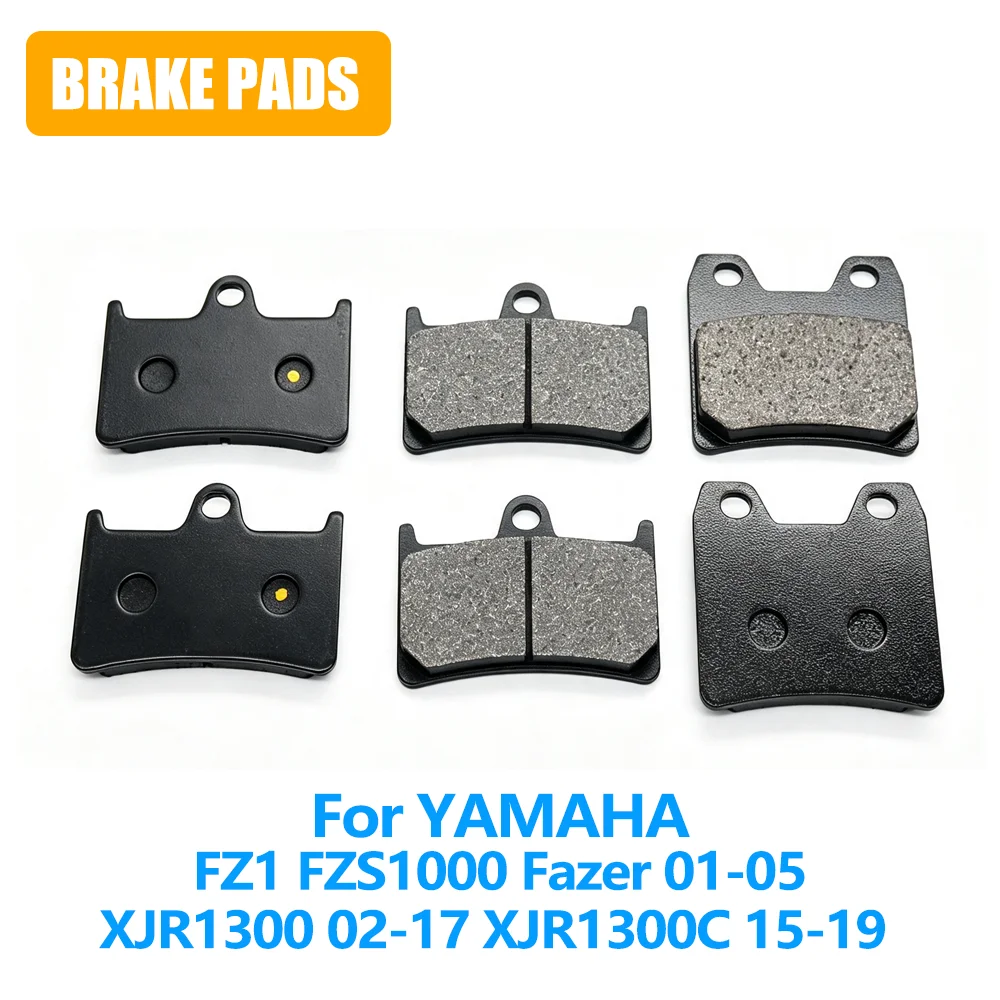 Motorcycle Accessories For YAMAHA XJR1300 2001-2017 XJR1300C 15-19 FZS1000 FZ1 Fazer 2001-2005 Front Rear Brake Pads FZS 1000