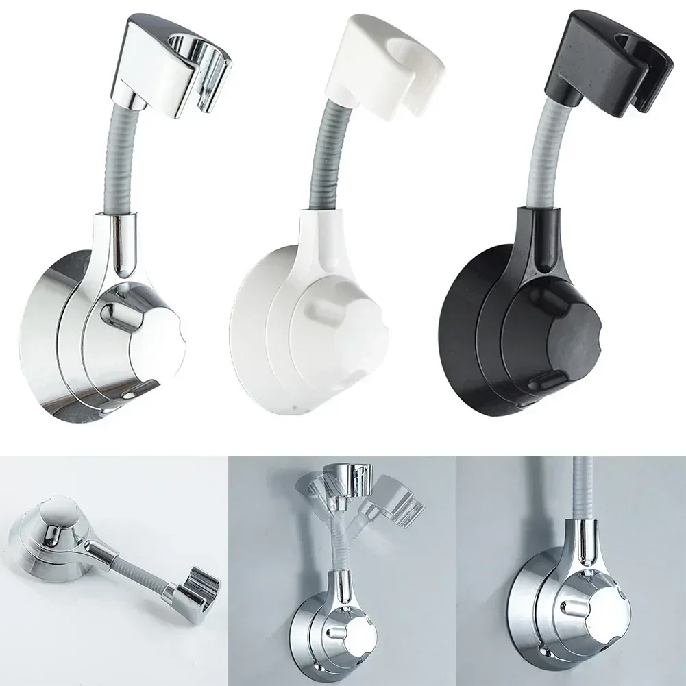 Wall Mount Holder Shower Head Vacuum Suction ABS Adsorption Bathroom For Most Shower Head No Holes Reliable High Quality