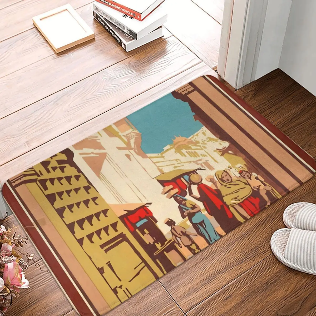 India Art Non-slip Doormat See Vintage Poster Bath Bedroom Mat Outdoor Carpet Home Modern Decor