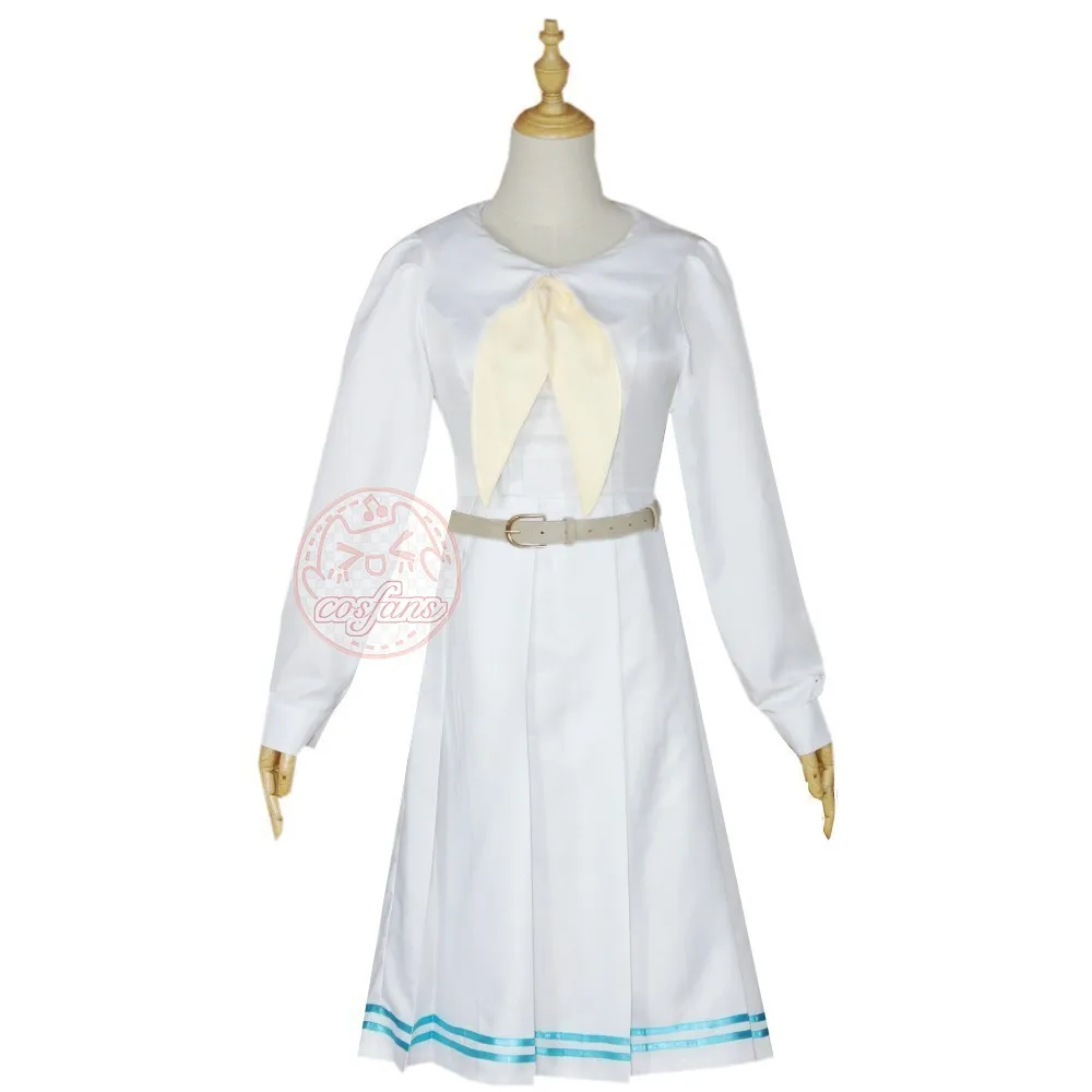 فستان أنيمي Beastars الأبيض الأرنب Haru JK فستان موحد فستان أبيض أزياء Haru التأثيرية للنساء والفتيات أزياء حفلات الهالوماس