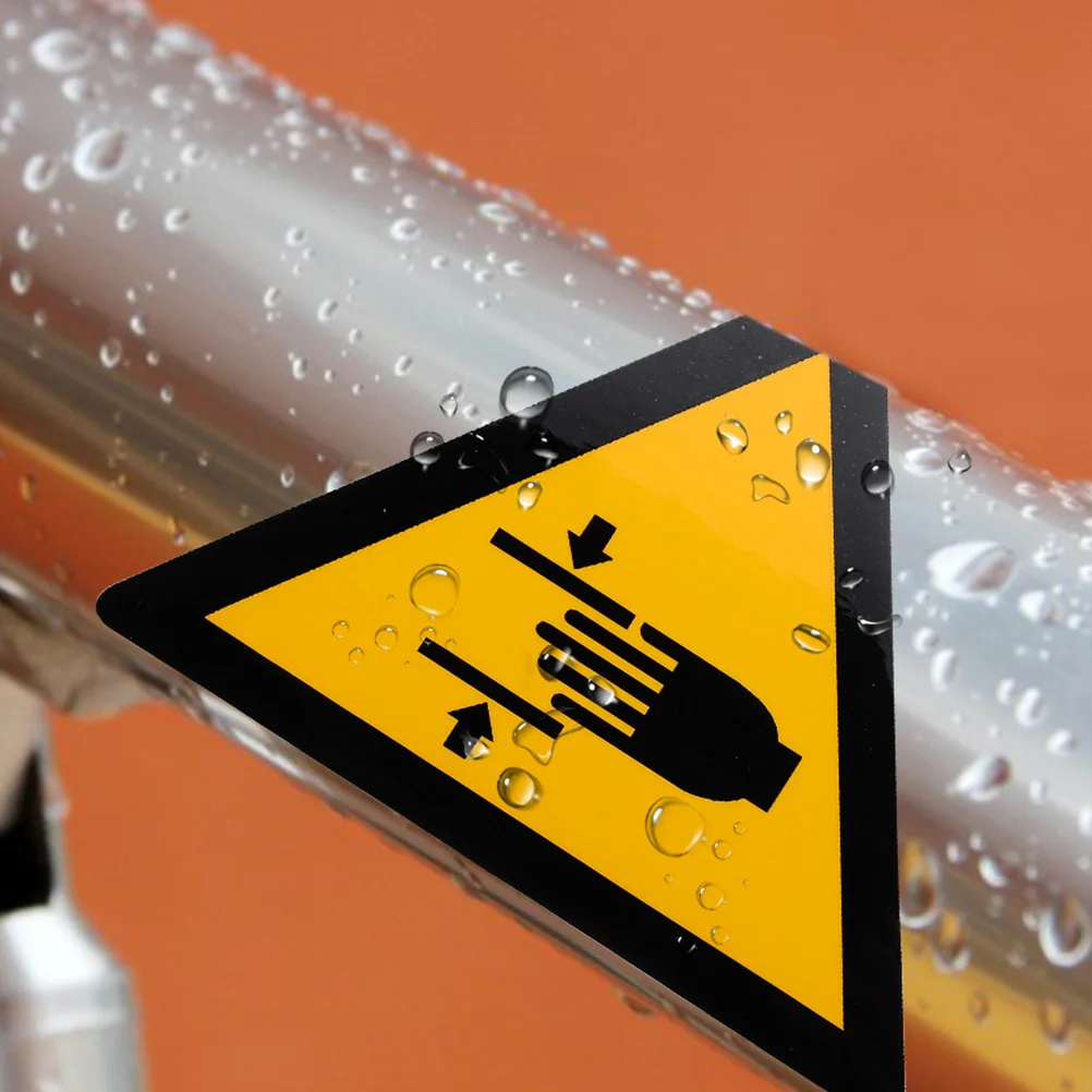 2Pcs Hand Safety Decal Durable PP Synthetic Paper Material Excellent Adhesion Convenient Apply Good Warning Effect Warehouse