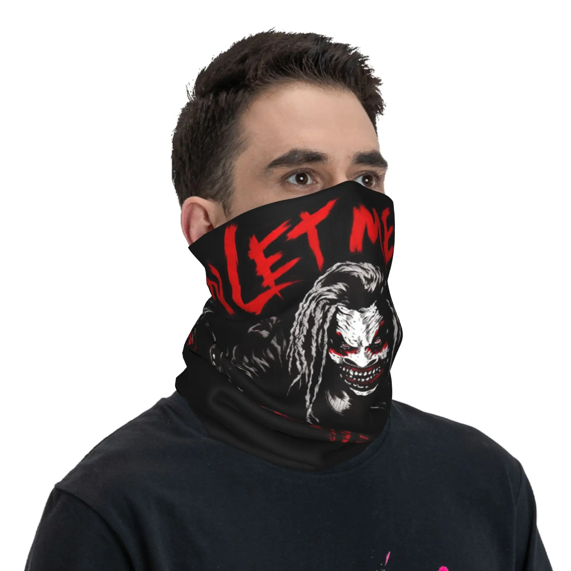 Bray Wyatt Vintage The Fiend Comics Bandana Halsbedeckung Bedruckte Wickelmaske Schal Warme Kopfbedeckung Reiten Unisex Erwachsene Waschbar