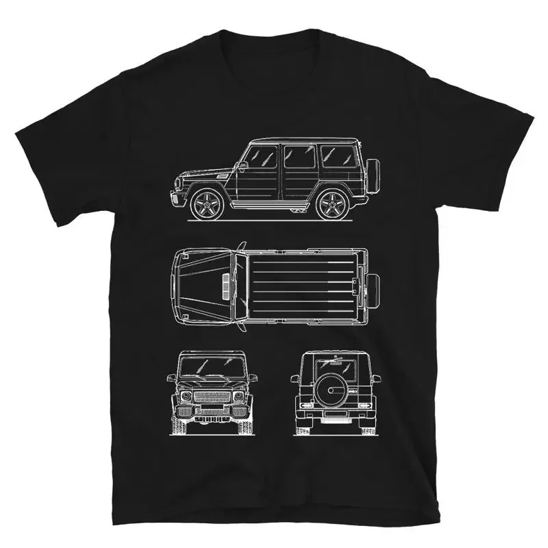 Mb G55 G Wagon Class Men'S T Shirt Blueprint Design Luxury Suv Schematic
