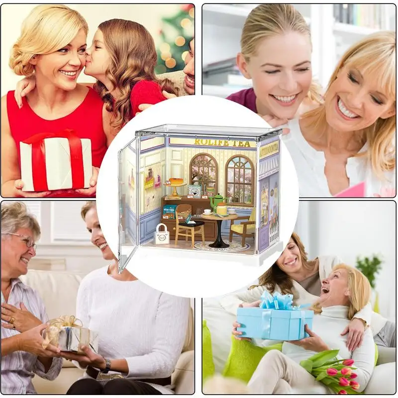 Mini casa de muñecas, Kits de construcción de modelos, juguete para el hogar, decoración creativa para habitación y dormitorio con muebles para cumpleaños