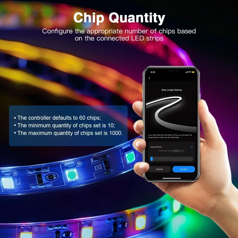 GLEDOPTO LED Pixel Strip Light Controller Tuya Smart Life Wifi for WS2811 TM1814B TM1934A SK6812 WS2801 WS2805 UCS2904B 206W view 6