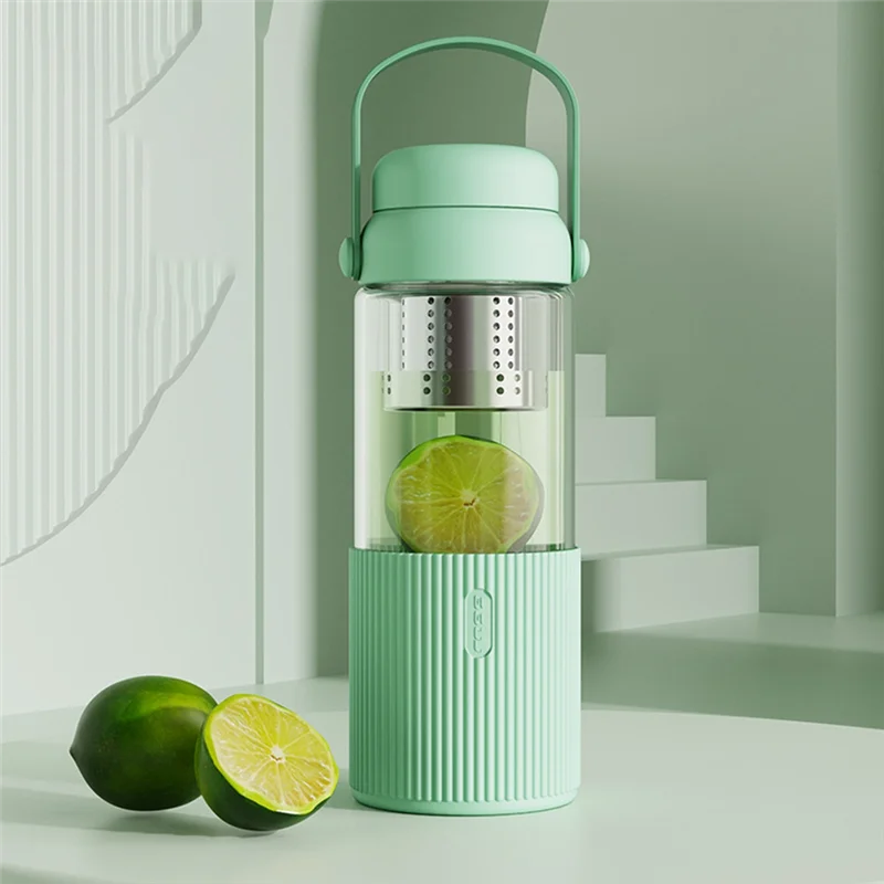 AT02-Transparent Glass Coffee Mug Multi-Use Drinkware For Coffee Includes Tea Filter C