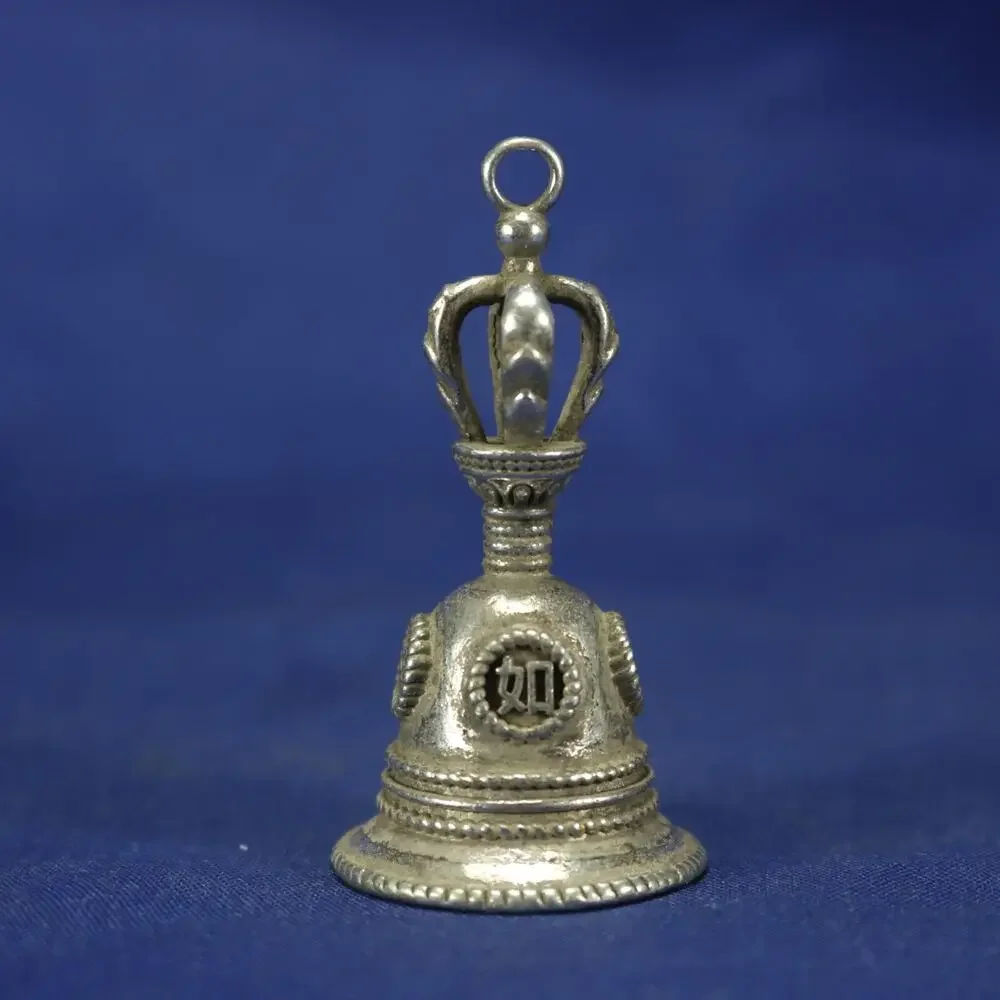 

Chinese Old Tibet Silver Vajra Dorje Phurpa Exorcism Talisman Bell Statue