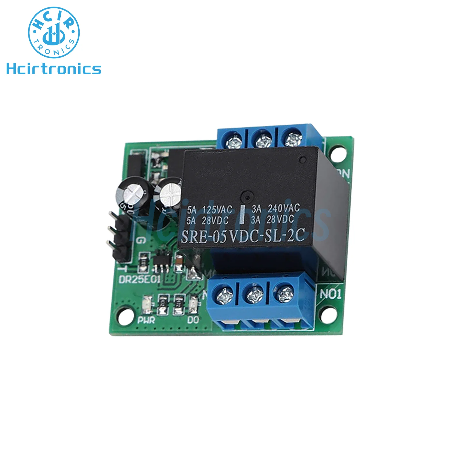 DR25E01 DC 5V 6V 9V 12V 24V 3-5A Flip-Flop Latch DPDT Relay Module Bistable Self-locking Switch