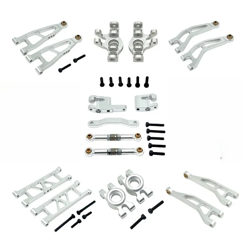 Aluminum Metal Alloy Upgrade Parts for Hyper GO MJX 1/18 18208  RC Crawler Car Front Rear Steering Cup C Seat Suspension Bracket