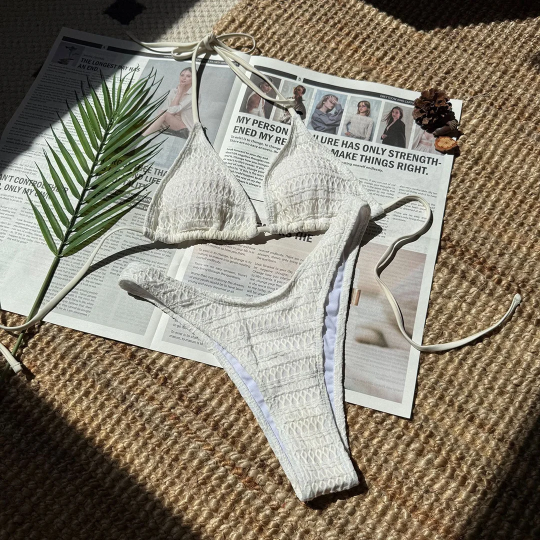 8 Farben, geraffter, halterloser, brasilianischer Bikini, Damen-Badebekleidung, zweiteiliger Bikini-Set, Badeanzug, Badebekleidung, Schwimmbekleidung V5470 – Detail 28