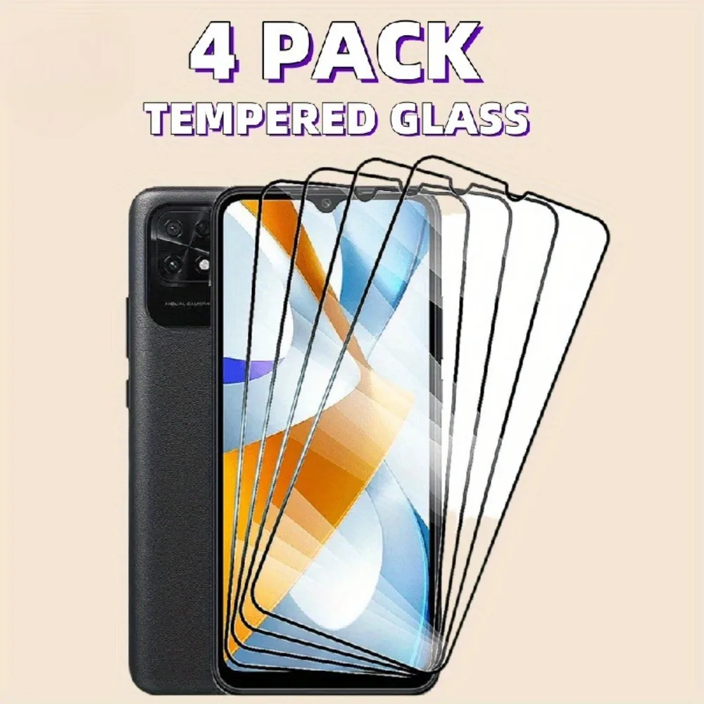 4Pcs Premium Screen Protector für Xiaomi Poco X7 X6 X5 Pro X4 X3 GT Gehärtetes Glas Für Xiaomi poco F7 Ultra F6 F5 Pro Glas