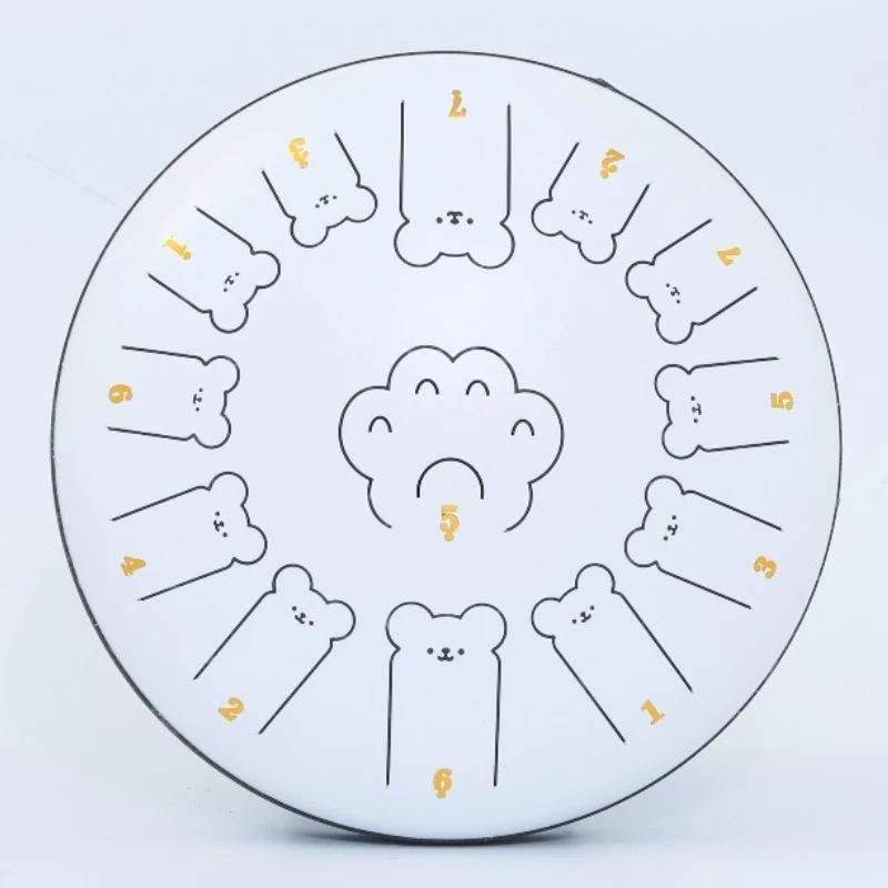 12 Inch Tongue Drum Carbon Steel 13 Tone Portable Tongue Drum Professional Beginners Tambourine Meditation Percussion Instrument