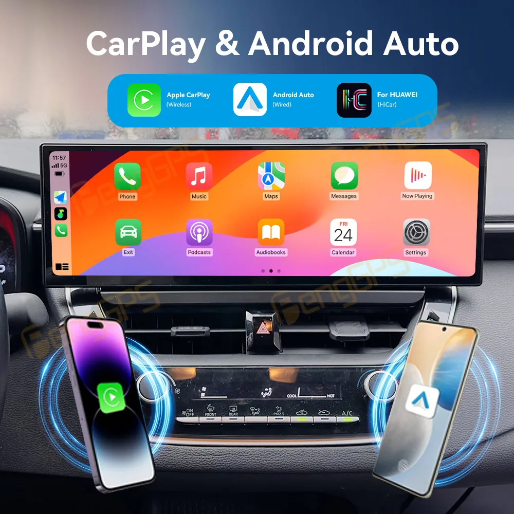 Android 13 14.9 3K CarPlay For Toyota Levin Corolla 2019-2023 Car Radio GPS Navigation Head Unit CarPlay Radio Multimedia Player