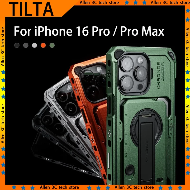 

Клетка для телефона TILTA Khronos для iPhone 16 Pro/pro max Cool Punk Kit iPhone с чехлом для магнитной карты, противоскользящая силиконовая клетка на заказ