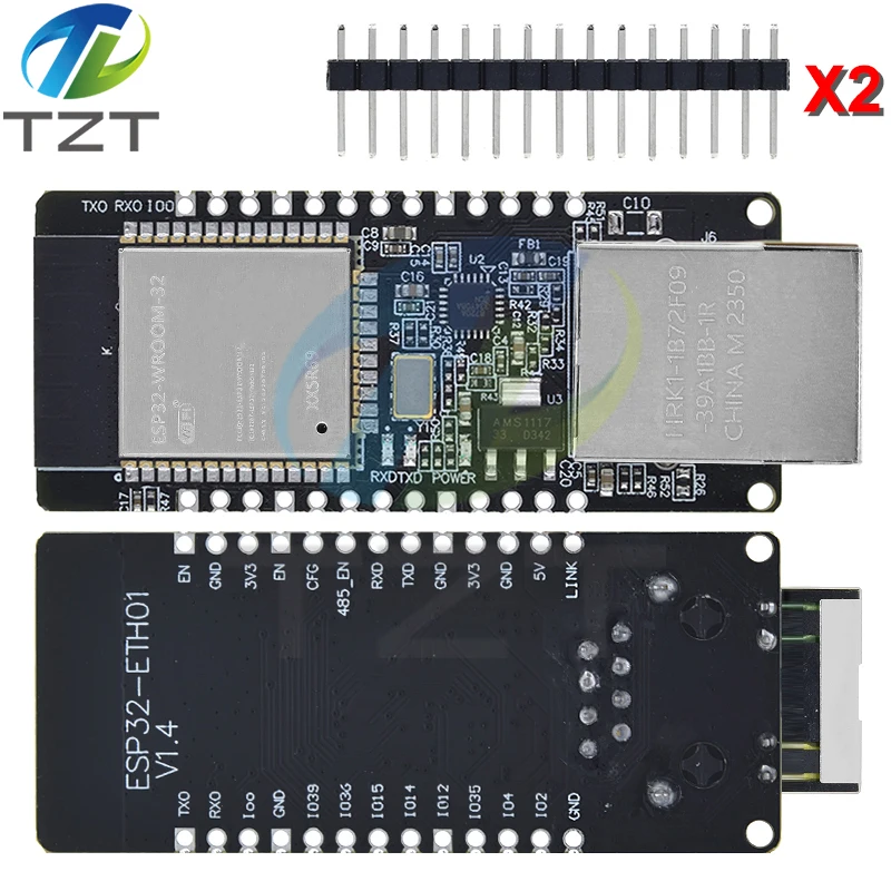 Imagem -03 - Placa de Módulo sem Fio com Porta Serial Embutida Rede Ethernet Compatível com Bluetooth Wi-fi Combo Gateway Mcu Esp32 Wt32-eth01