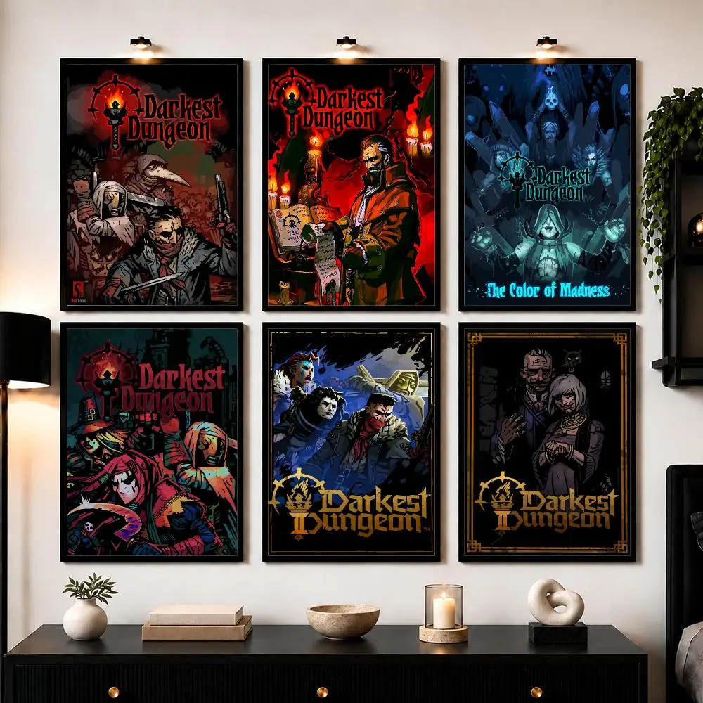 Game D-darkest Dungeon Poster Wall Art Sticker For Living Room Bedroom Bar Home Decor Mural Painting Decoration