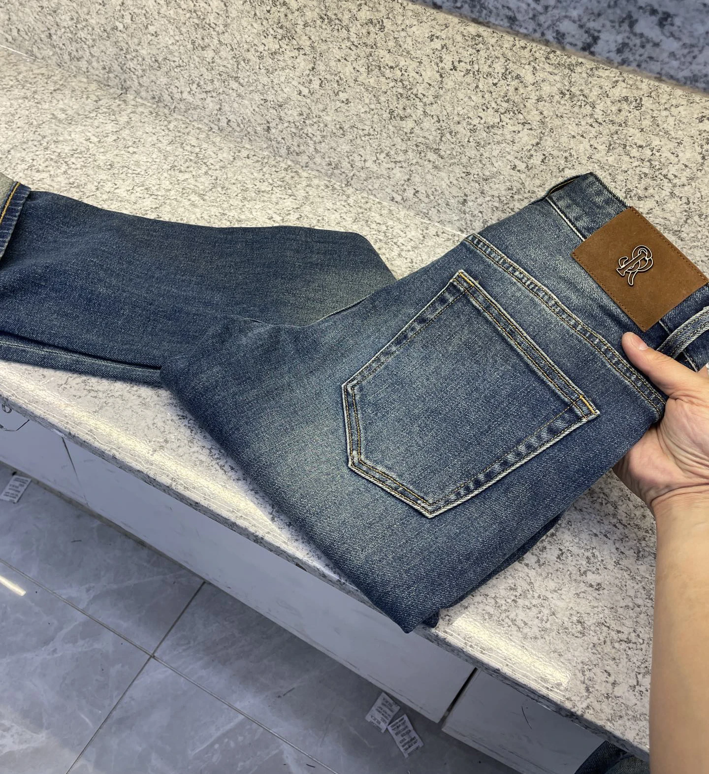 

OECHSLI Jeans Thin Cotton Men 2026 Spring Summer new straight embroidery comfortable zipper high quality size 29-38 long Pants
