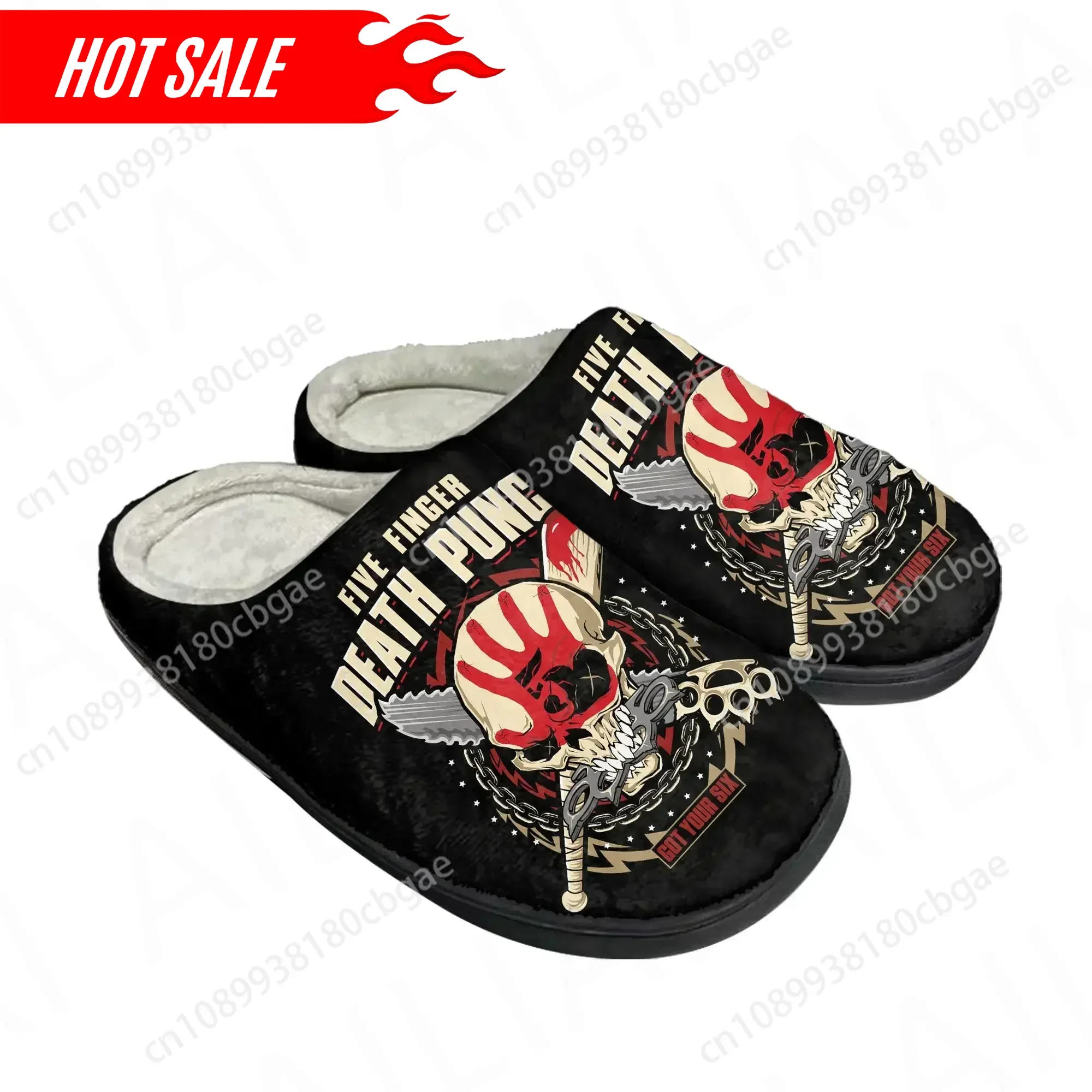 

Five Finger Death Punch Home Cotton Custom Slippers Mens Womens Sandals Plush Rock Band Casual Keep Warm Shoes Thermal Slipper