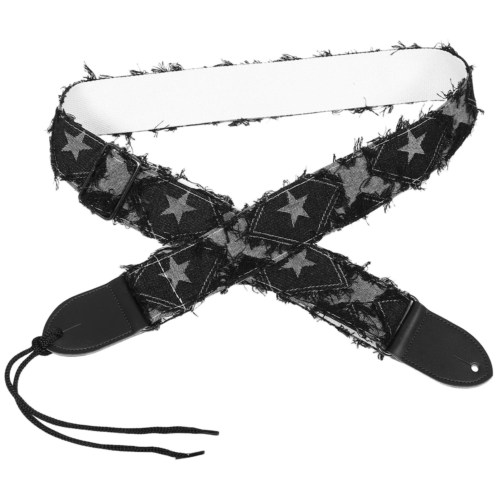 

Black Thick Padded Guitar Strap Cowhide Head Adjustable Shoulder Belt for Electric Bass Classical Acoustic Guitar