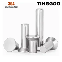 10/50pcs M1 M1.2 M1.4 M1.6 M2 M2.5 M3 M4 M5 M6 GB869 304 A2-70 Stainless Steel Flat Countersunk Head Solid Self Plugging Rivet