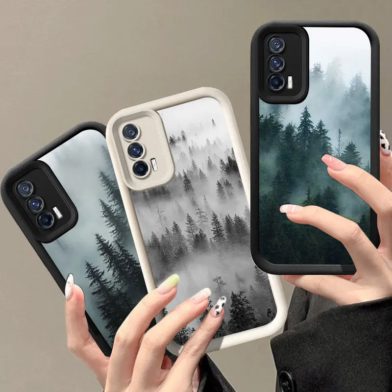 Mountain Misty Forest Phone Case For VIVO V30 X80 X90 X100 Pro V29E V30E V40 Y75 Y78 Y100 5G Y02 Y17 Y22 Y76 S Y03 Y21 Y27 Y28